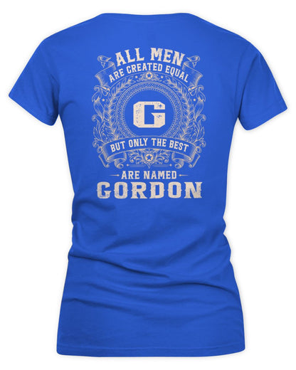 All Men Are Created Equal Cool Logo Shirt GORDON M1-60 / Women's V-Neck T-Shirt / royal