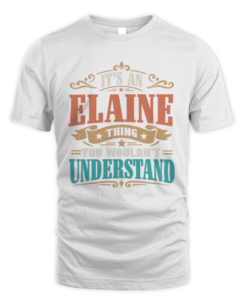 It’s a Name Thing Personalized Retro T-Shirt ELAINE M1-47 / Unisex Standard T-Shirt / white
