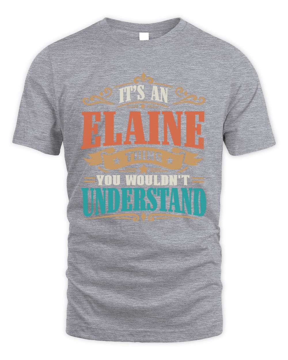 It’s a Name Thing Personalized Retro T-Shirt ELAINE M1-47 / Unisex Standard T-Shirt / sport grey