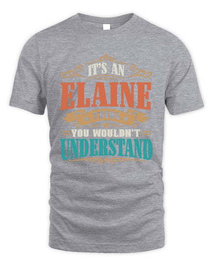 It’s a Name Thing Personalized Retro T-Shirt ELAINE M1-47 / Unisex Standard T-Shirt / sport grey