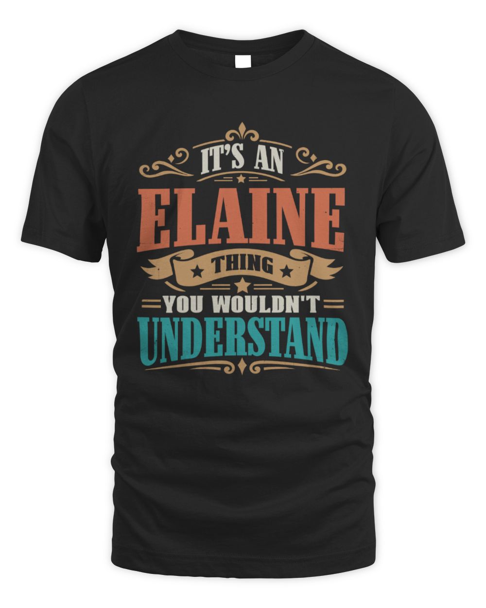 It’s a Name Thing Personalized Retro T-Shirt ELAINE M1-47 / Unisex Standard T-Shirt / black