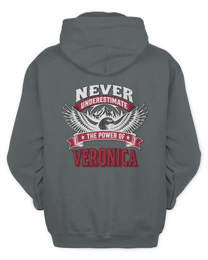 Never Underestimate Your Name Eagle Mountain Shirt VERONICA M1-61 / Unisex Hoodie / charcoal