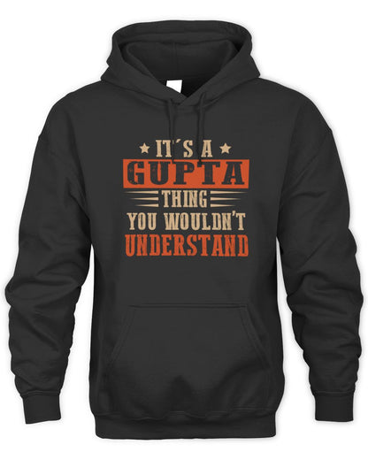 It's a Name Thing Personalized Funny Shirt GUPTA M1-51 / Unisex Hoodie / black