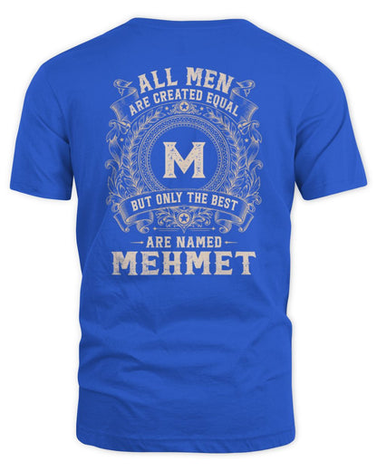 All Men Are Created Equal Cool Logo Shirt MEHMET M1-60 / Unisex Standard T-Shirt / royal