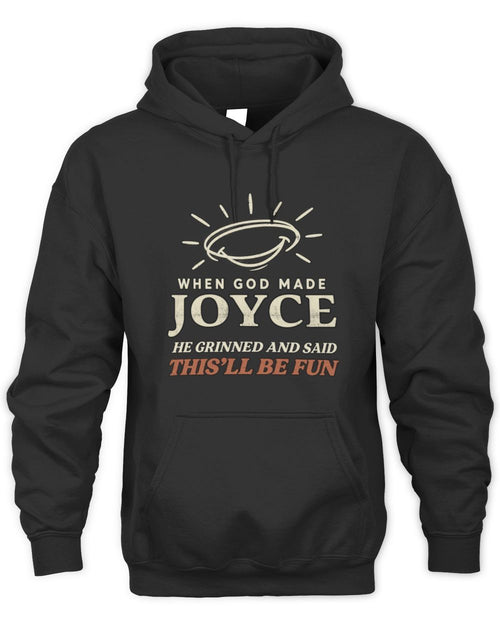 When God Made Your Name Funny Western T-Shirt T-Shirt JOYCE M1-S82 / Unisex Hoodie / black