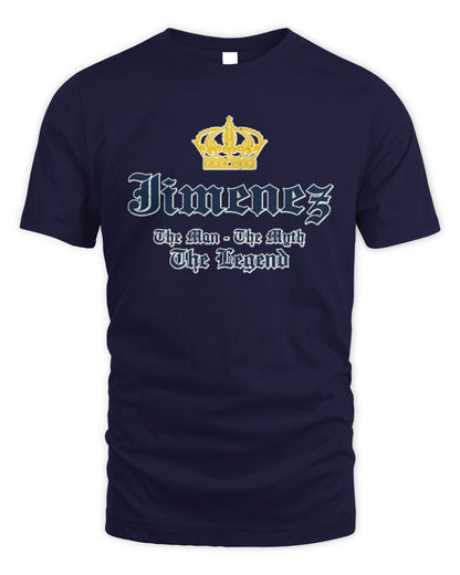 The Man The Myth The Legend Corona Beer T-Shirt JIMENEZ M1-S83 / Unisex Standard T-Shirt / navy