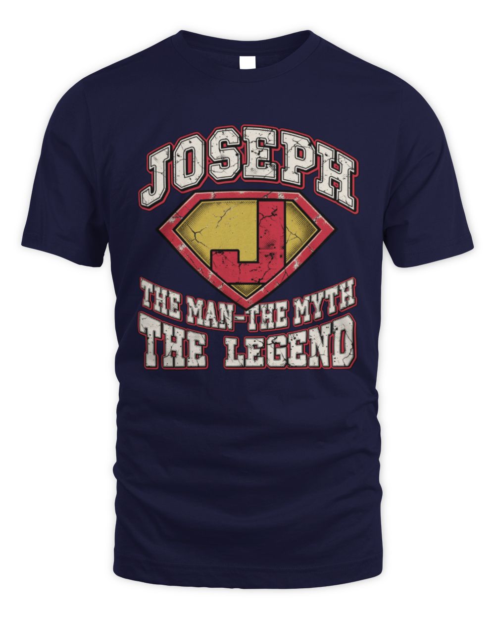 The Man The Myth The Legend Superman Graphic T-Shirt JOSEPH M1-74 / Unisex Standard T-Shirt / navy