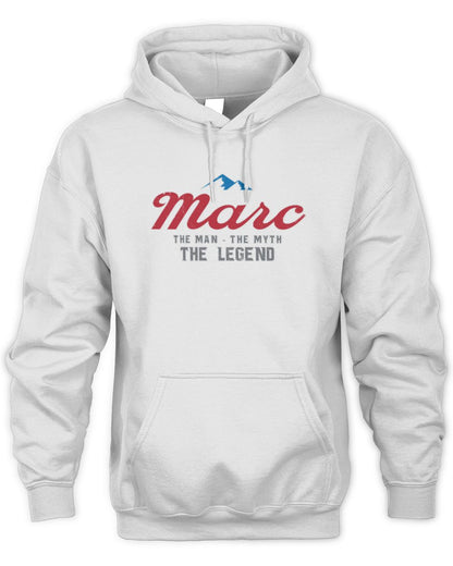 The Man The Myth The Legend Coors Light Beer T-Shirt MARC M1-S84 / Unisex Hoodie / white