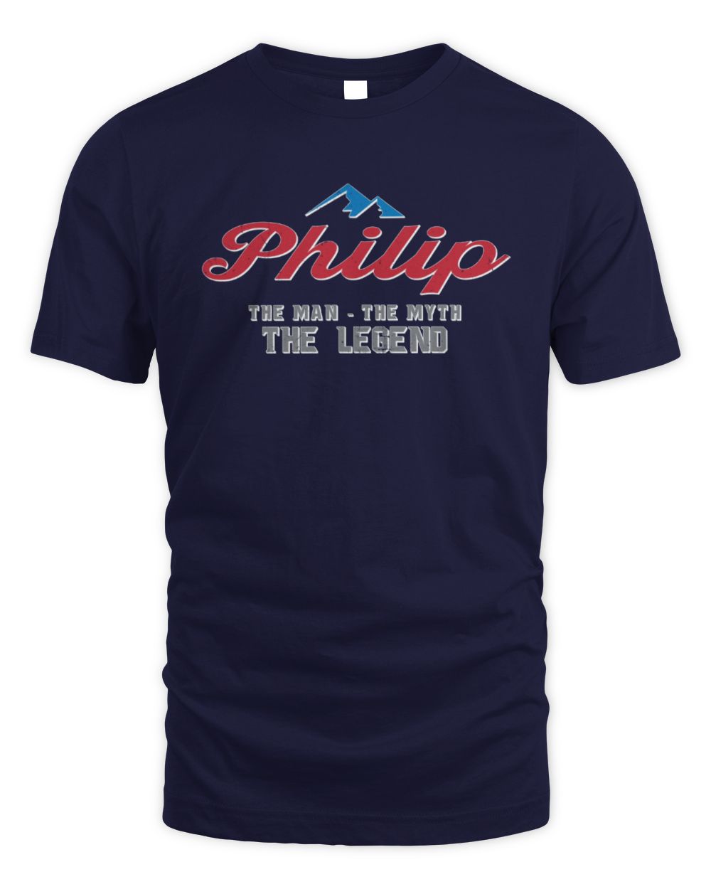 The Man The Myth The Legend Coors Light Beer T-Shirt PHILIP M1-S84 / Unisex Standard T-Shirt / navy