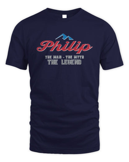 The Man The Myth The Legend Coors Light Beer T-Shirt PHILIP M1-S84 / Unisex Standard T-Shirt / navy