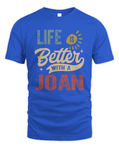 Life Is Better With a Name Personalized Retro T-Shirt JOAN-48 / Unisex Standard T-Shirt / royal