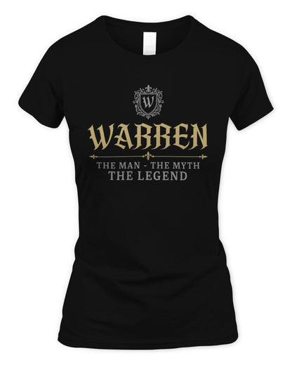The Man The Myth The Legend Western Shirt WARREN M1-78 / Women's Standard T-Shirt / black