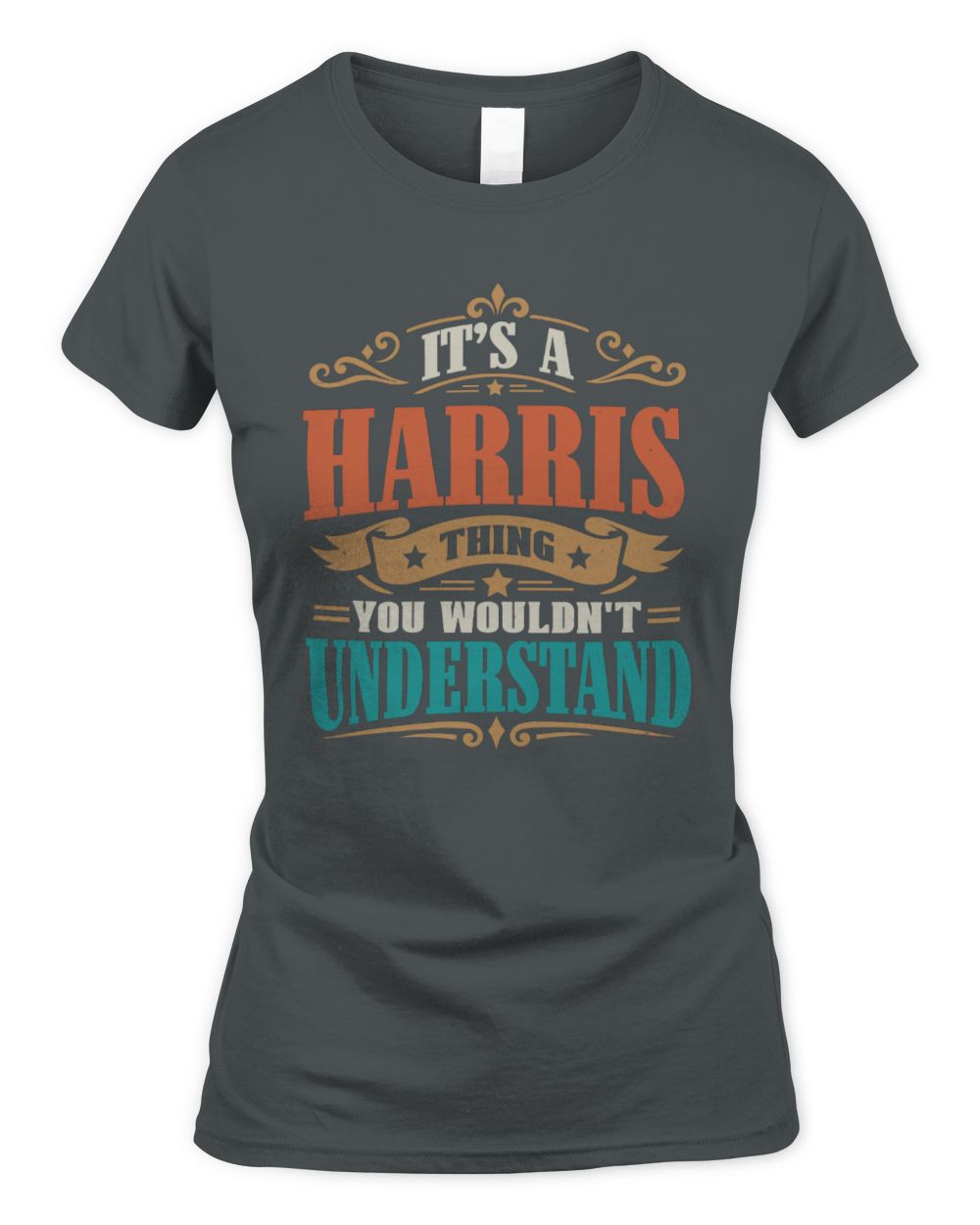 It’s a Name Thing Personalized Retro T-Shirt HARRIS M1-47 / Women's Standard T-Shirt / charcoal
