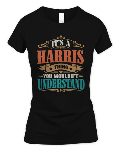 It’s a Name Thing Personalized Retro T-Shirt HARRIS M1-47 / Women's Standard T-Shirt / black