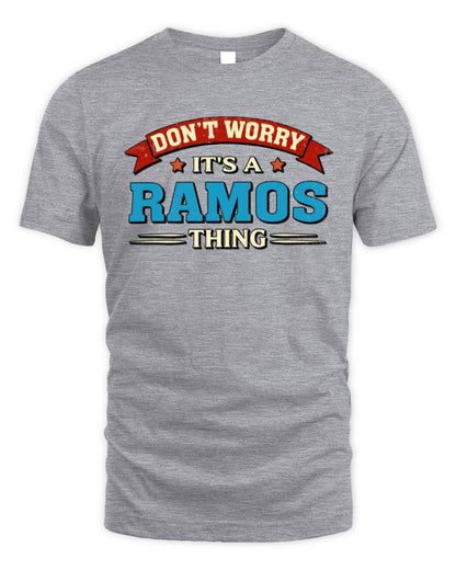 Don't Worry It's a Your Name Thing Funny Retro T-Shirt RAMOS M1-57 / Unisex Standard T-Shirt / sport grey