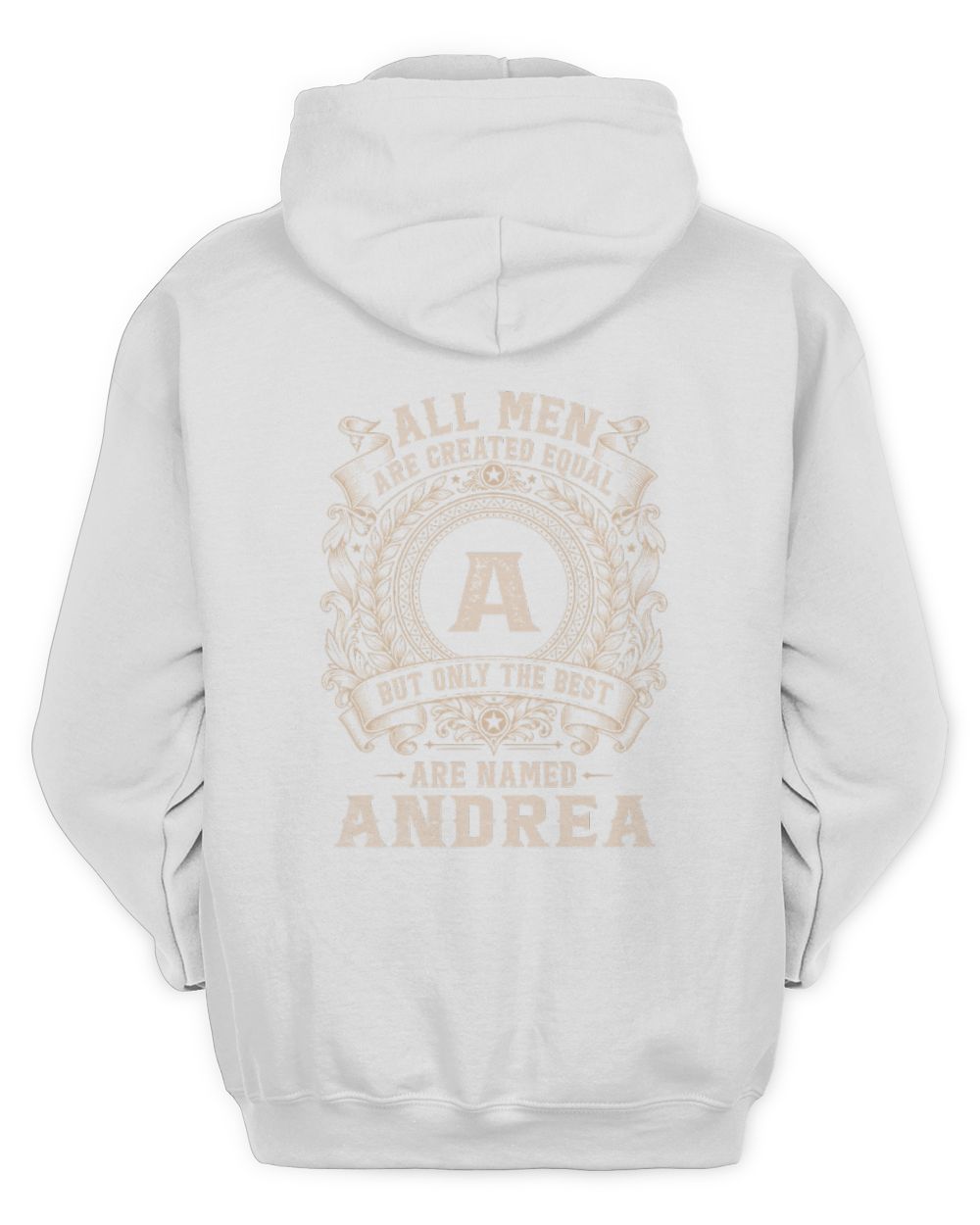 All Men Are Created Equal Cool Logo Shirt ANDREA M1-60 / Unisex Hoodie / white