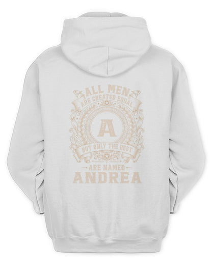 All Men Are Created Equal Cool Logo Shirt ANDREA M1-60 / Unisex Hoodie / white