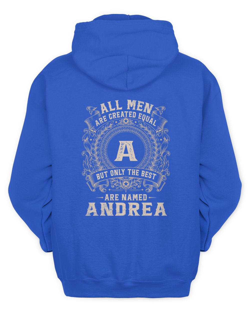 All Men Are Created Equal Cool Logo Shirt ANDREA M1-60 / Unisex Hoodie / royal