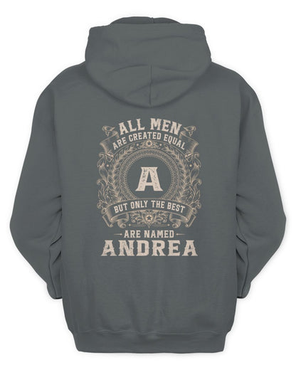 All Men Are Created Equal Cool Logo Shirt ANDREA M1-60 / Unisex Hoodie / charcoal