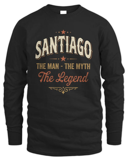 I'm Name I'm Not Rude I Just Have The Balls Funny T-Shirt SANTIAGO M1-77 / Men's Long Sleeved T-Shirt / black