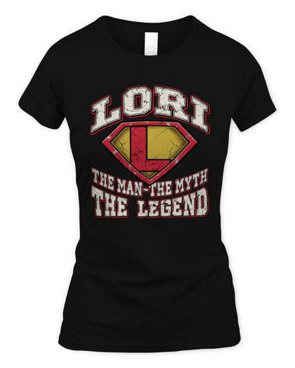 The Man The Myth The Legend Superman Graphic T-Shirt LORI M1-74 / Women's Standard T-Shirt / black