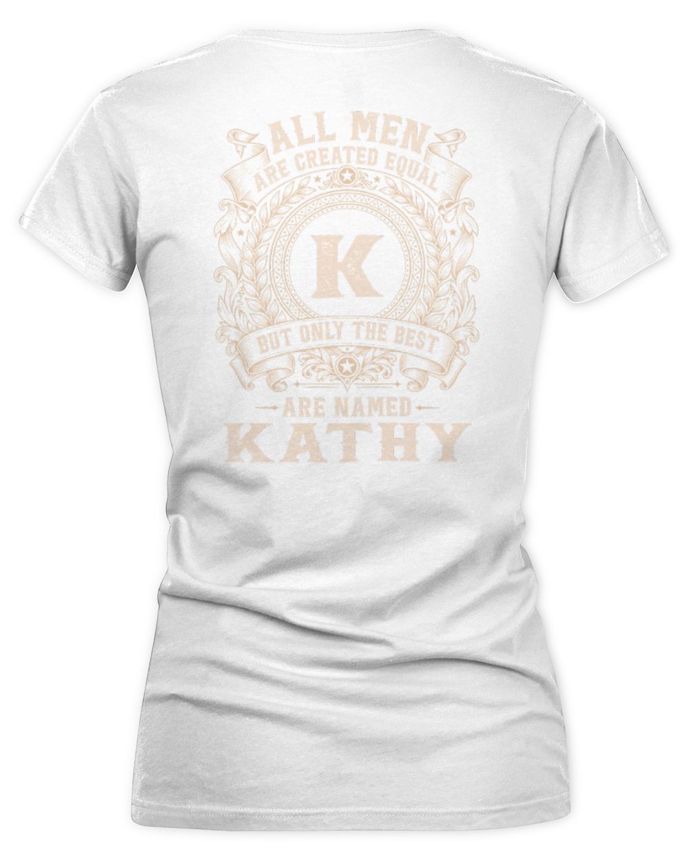 All Men Are Created Equal Cool Logo Shirt KATHY M1-60 / Women's V-Neck T-Shirt / white
