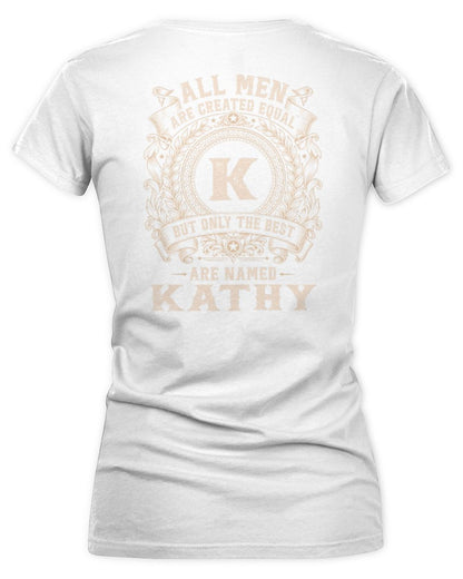 All Men Are Created Equal Cool Logo Shirt KATHY M1-60 / Women's V-Neck T-Shirt / white