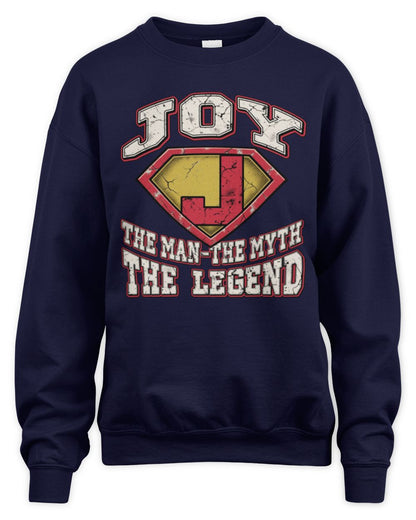 The Man The Myth The Legend Superman Graphic T-Shirt JOY M1-74 / Unisex Sweatshirt / navy