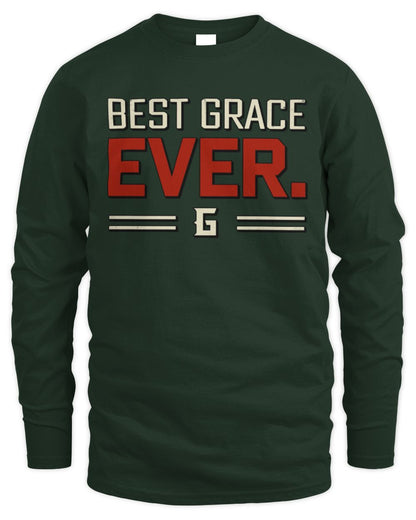 Best Your Name Ever Cool Shirt GRACE M1-58 / Men's Long Sleeved T-Shirt / forest green