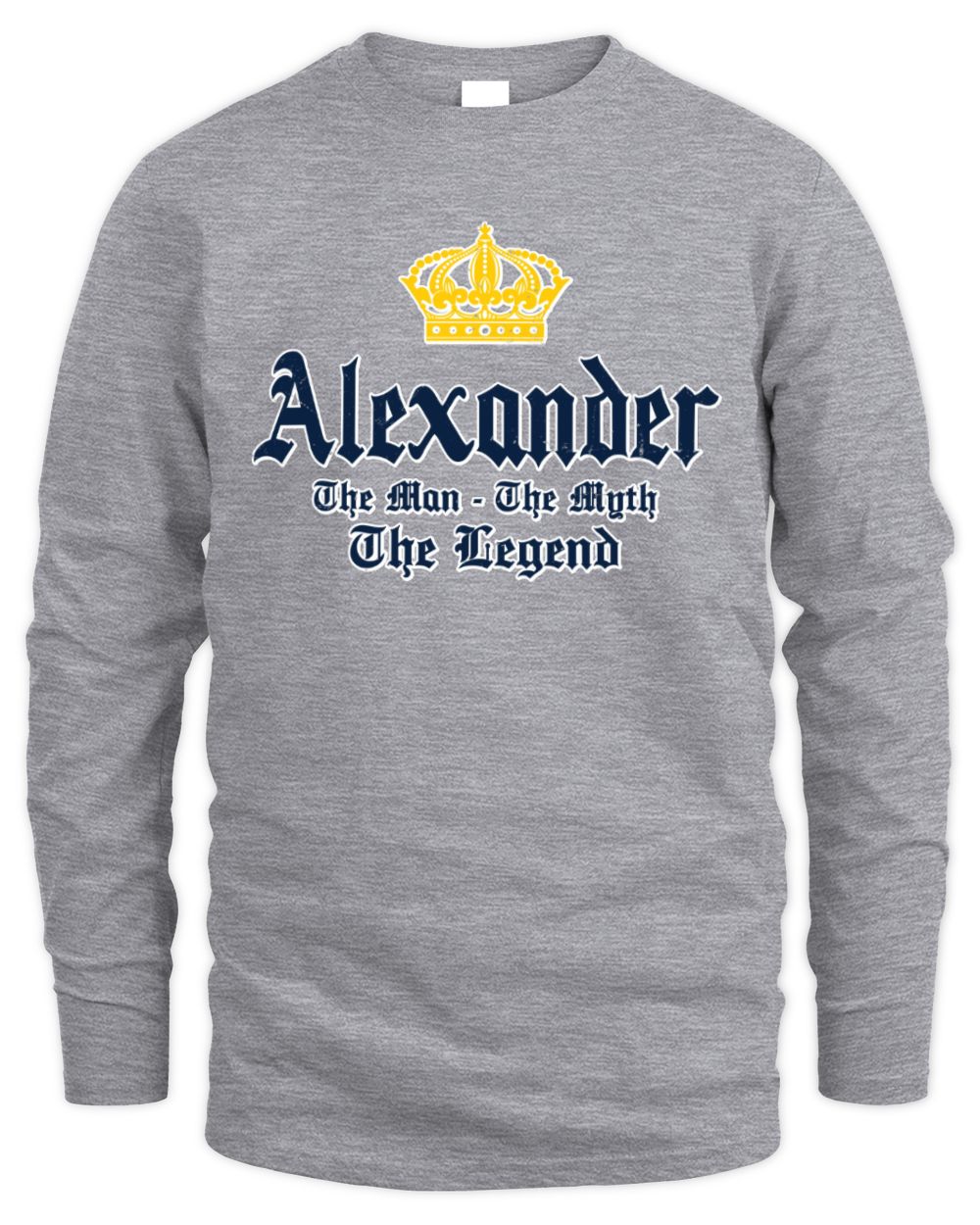 The Man The Myth The Legend Corona Beer T-Shirt ALEXANDER M1-S83 / Men's Long Sleeved T-Shirt / sport grey