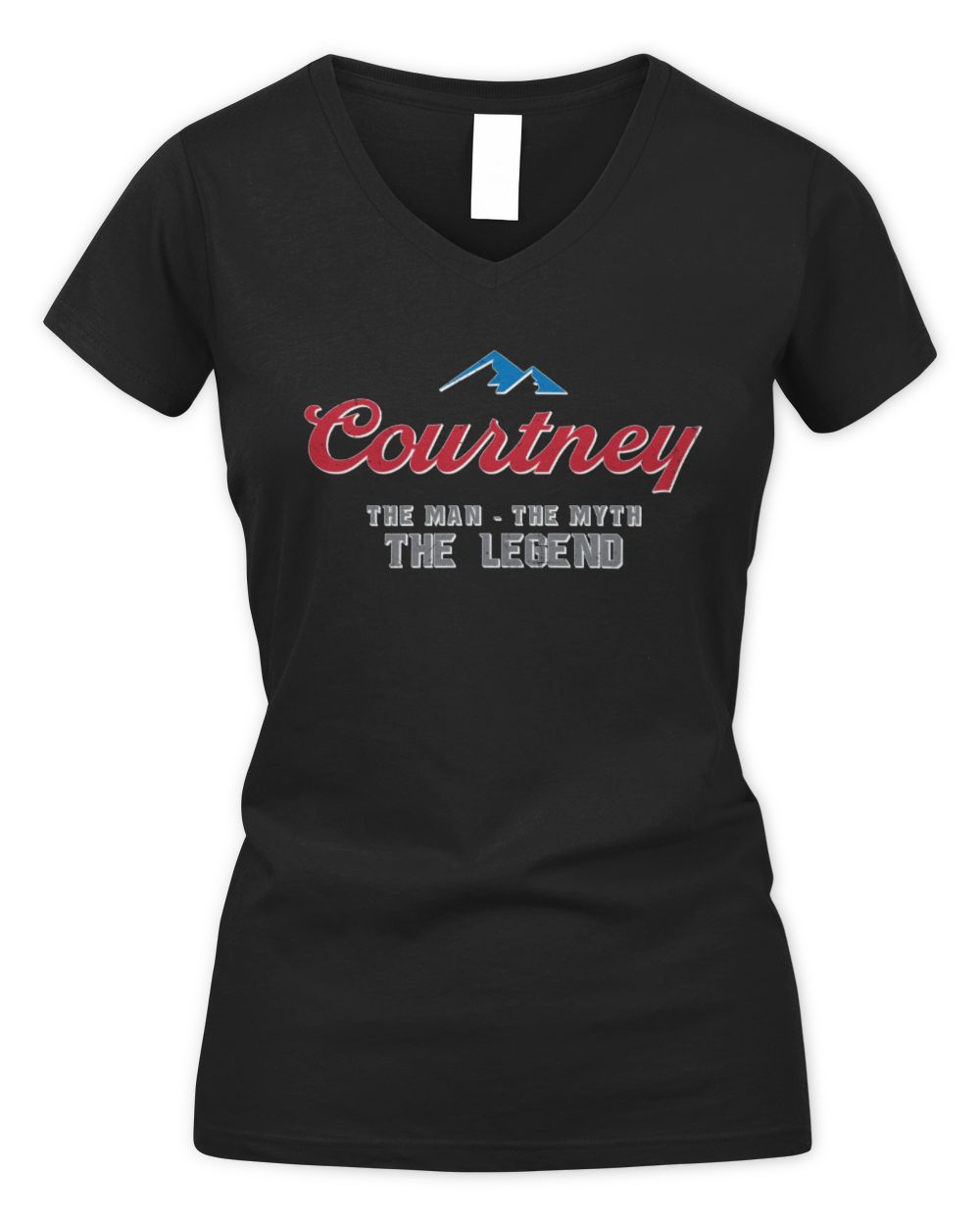 The Man The Myth The Legend Coors Light Beer T-Shirt COURTNEY M1-S84 / Women's V-Neck T-Shirt / black
