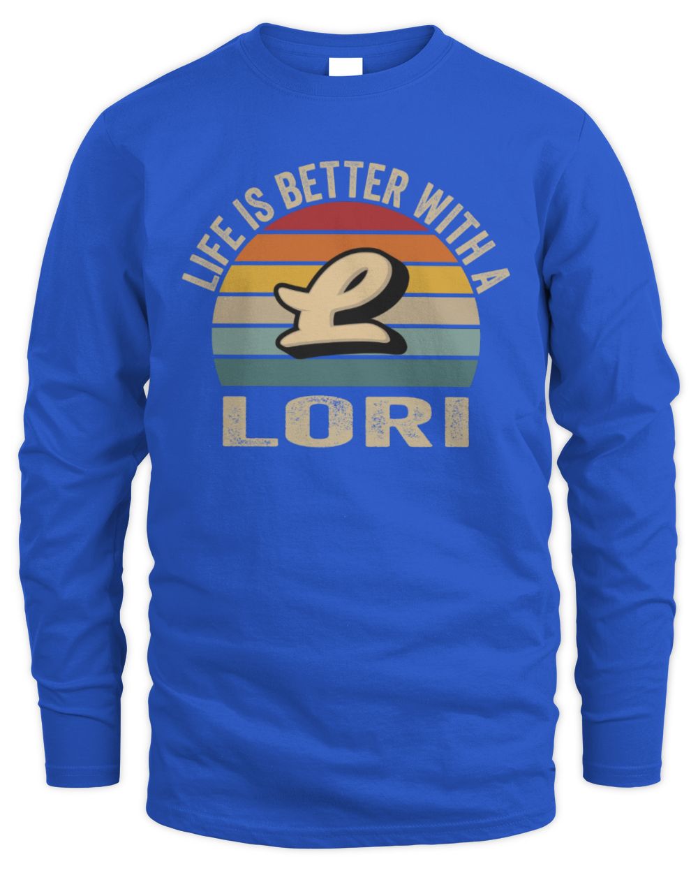 Life Is Better with Name Vintage Sun Shirt LORI M1-50 / Men's Long Sleeved T-Shirt / royal