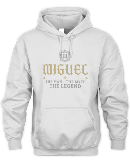 The Man The Myth The Legend Western Shirt MIGUEL M1-78 / Unisex Hoodie / white