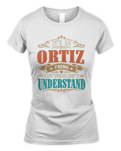 It’s a Name Thing Personalized Retro T-Shirt ORTIZ M1-47 / Women's Standard T-Shirt / white