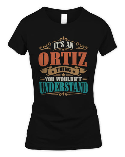 It’s a Name Thing Personalized Retro T-Shirt ORTIZ M1-47 / Women's Standard T-Shirt / black