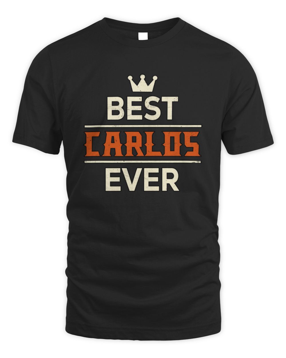 Best Your Name With Crown Shirt CARLOS M1-59 / Unisex Standard T-Shirt / black