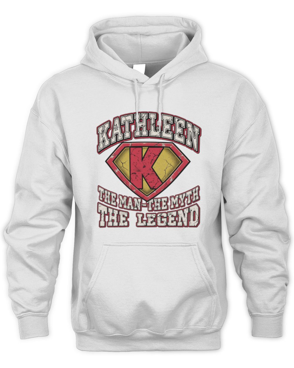 The Man The Myth The Legend Superman Graphic T-Shirt KATHLEEN M1-74 / Unisex Hoodie / white