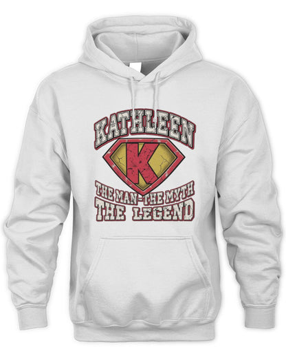 The Man The Myth The Legend Superman Graphic T-Shirt KATHLEEN M1-74 / Unisex Hoodie / white