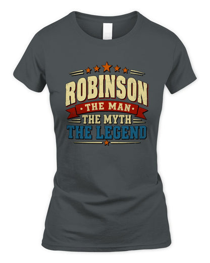 The Man The Myth The Legend Ribbon Vintage T-Shirt ROBINSON M1-56 / Women's Standard T-Shirt / charcoal