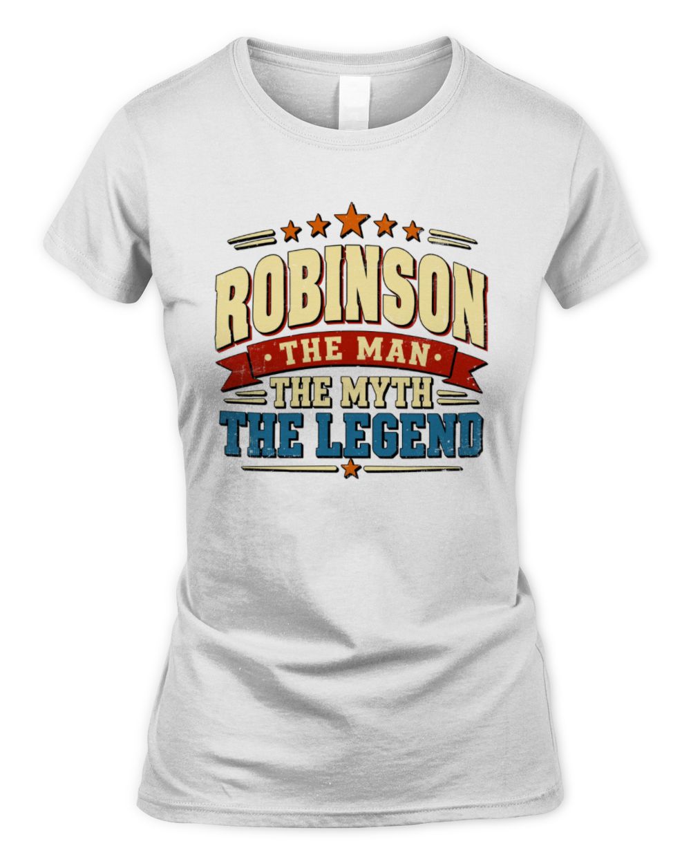 The Man The Myth The Legend Ribbon Vintage T-Shirt ROBINSON M1-56 / Women's Standard T-Shirt / white
