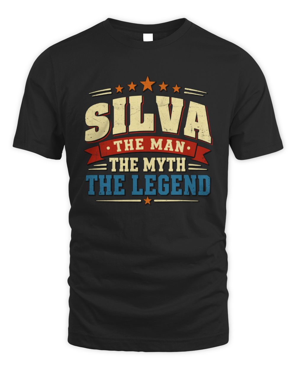 The Man The Myth The Legend Ribbon Vintage T-Shirt SILVA M1-56 / Unisex Standard T-Shirt / black