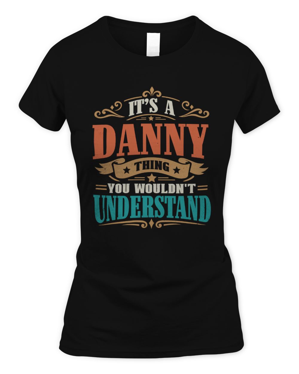 It’s a Name Thing Personalized Retro T-Shirt DANNY M1-47 / Women's Standard T-Shirt / black