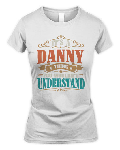 It’s a Name Thing Personalized Retro T-Shirt DANNY M1-47 / Women's Standard T-Shirt / white