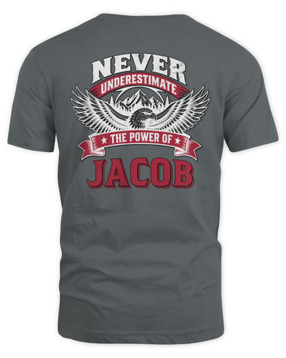 Never Underestimate Your Name Eagle Mountain Shirt JACOB M1-61 / Unisex Standard T-Shirt / charcoal