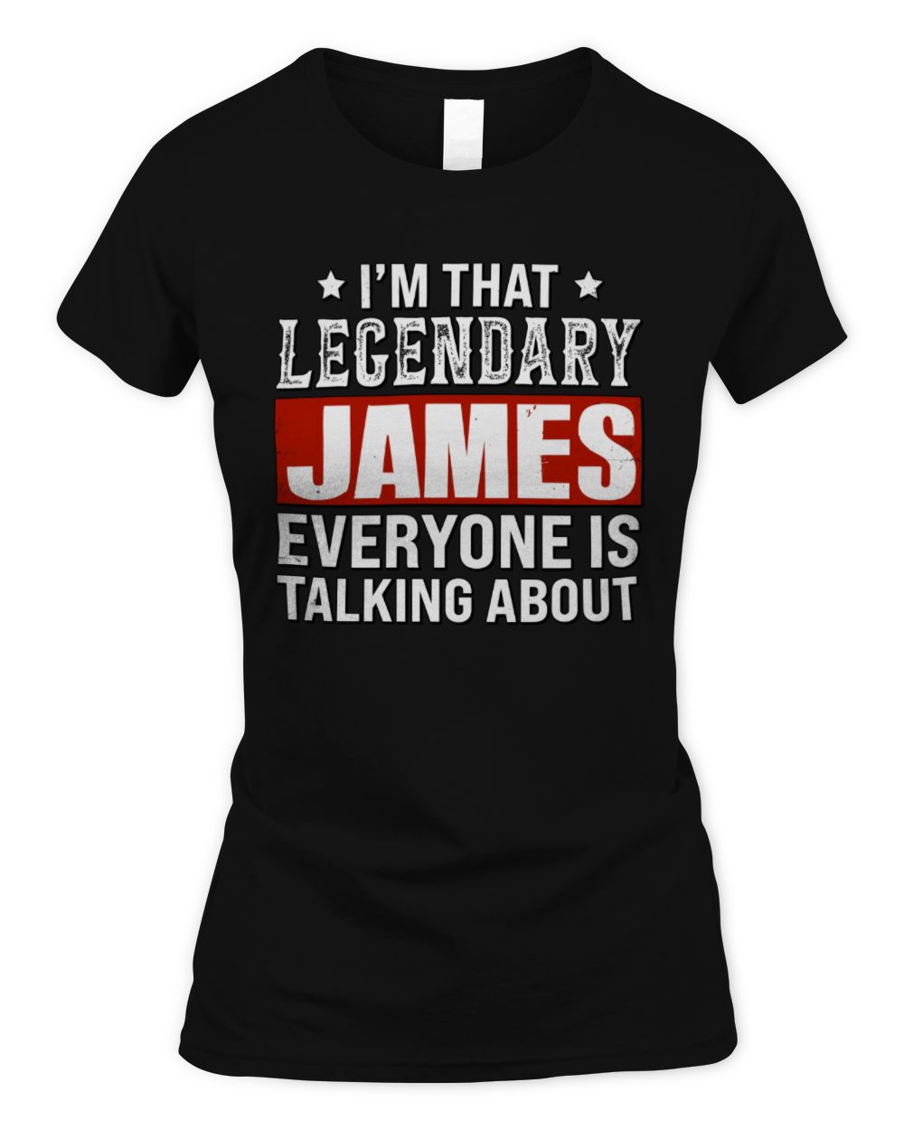 I'm That Legendary Name Everyone Is Talking About Funny Graphic T-Shirt JAMES M1-73 / Women's Standard T-Shirt / black