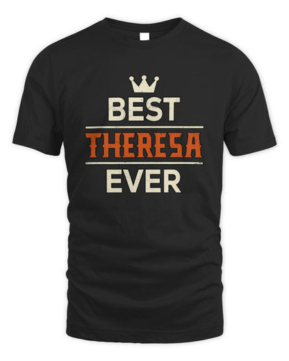 Best Your Name With Crown Shirt THERESA M1-59 / Unisex Standard T-Shirt / black