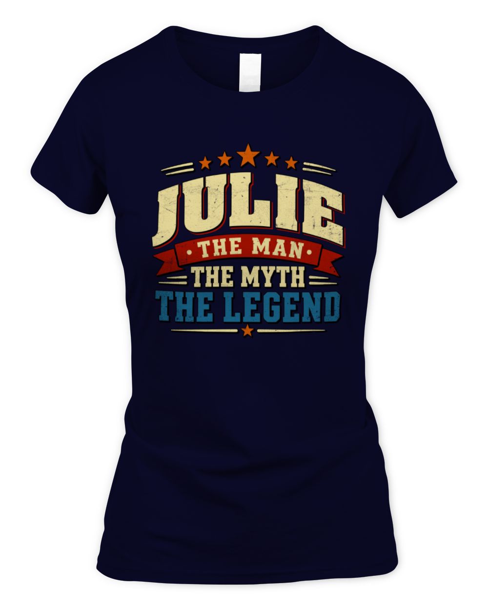 The Man The Myth The Legend Ribbon Vintage T-Shirt JULIE M1-56 / Women's Standard T-Shirt / navy