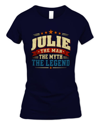 The Man The Myth The Legend Ribbon Vintage T-Shirt JULIE M1-56 / Women's Standard T-Shirt / navy