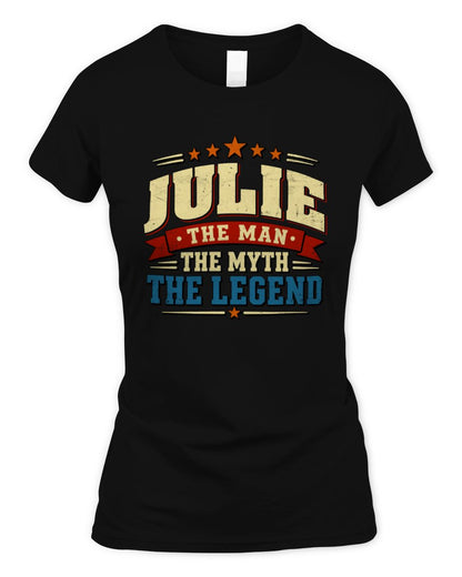 The Man The Myth The Legend Ribbon Vintage T-Shirt JULIE M1-56 / Women's Standard T-Shirt / black