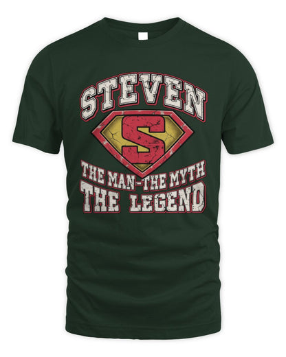 The Man The Myth The Legend Superman Graphic T-Shirt STEVEN M1-74 / Unisex Standard T-Shirt / forest green
